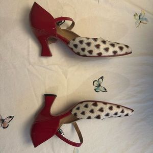 John Fluevog Hide Heart Heels